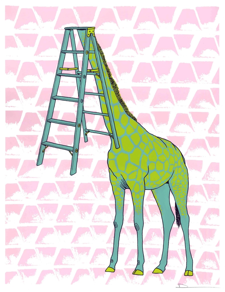 giraffe ladder face - birdtrash